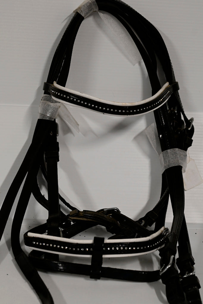 Diamonte Pvc Hanoverian Bridle Cob
