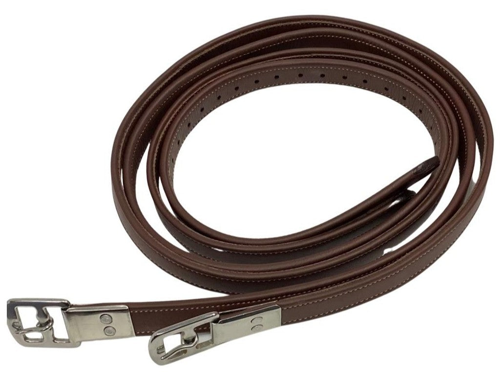 Cavalier Riveted Leathers - Brown, 63"