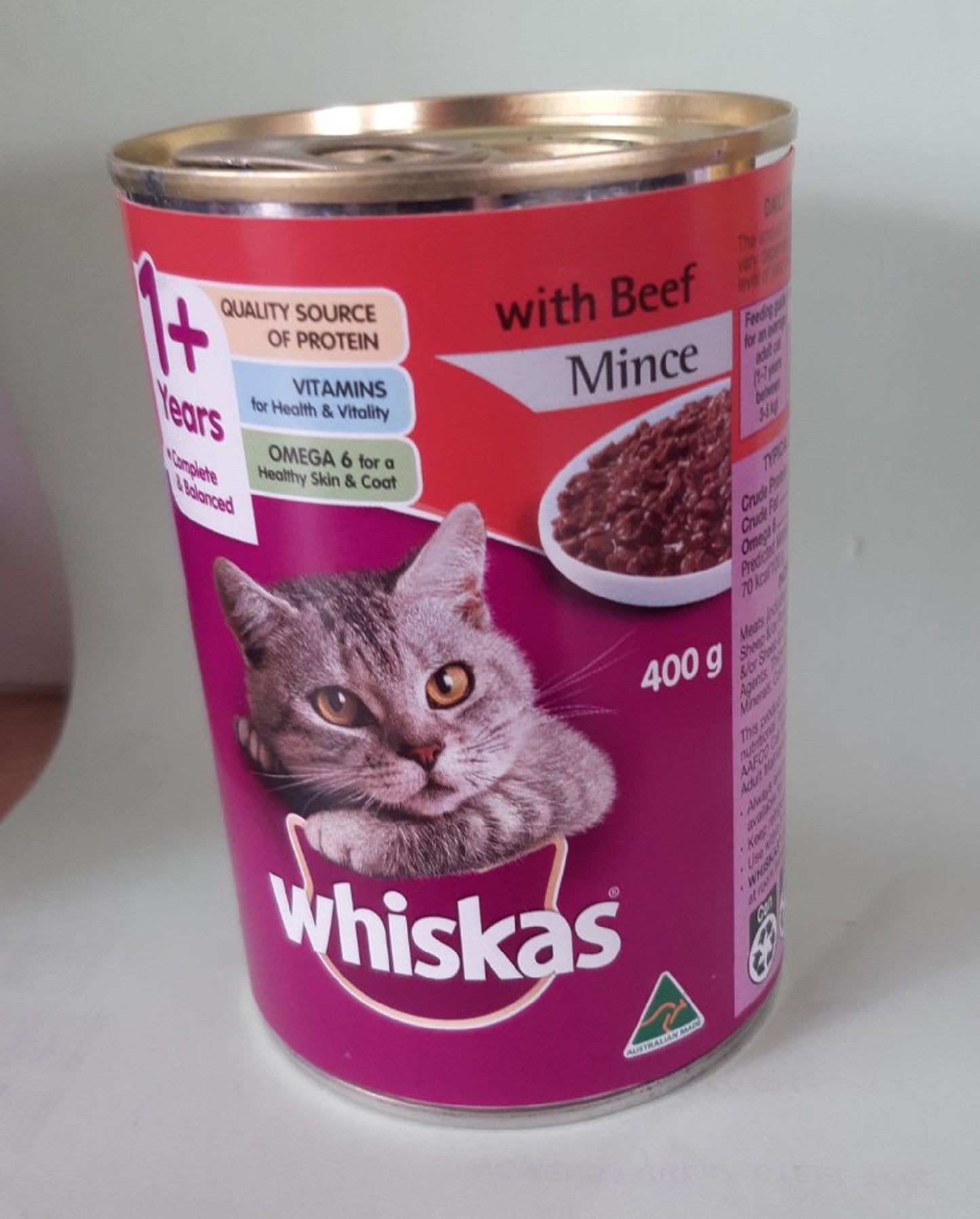 Whiskas Wet Beef Mince 400g