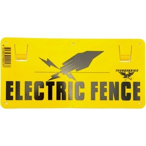 Electric Fence Warning Sign Poly Double Sided