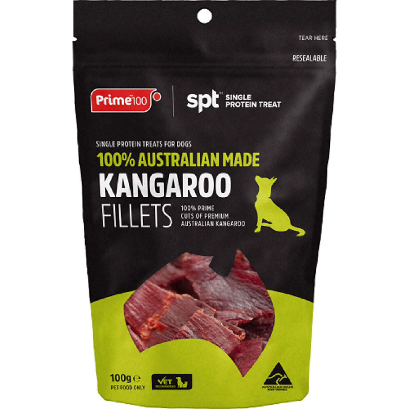 Prime100 Kangaroo Fillet Treats 100g