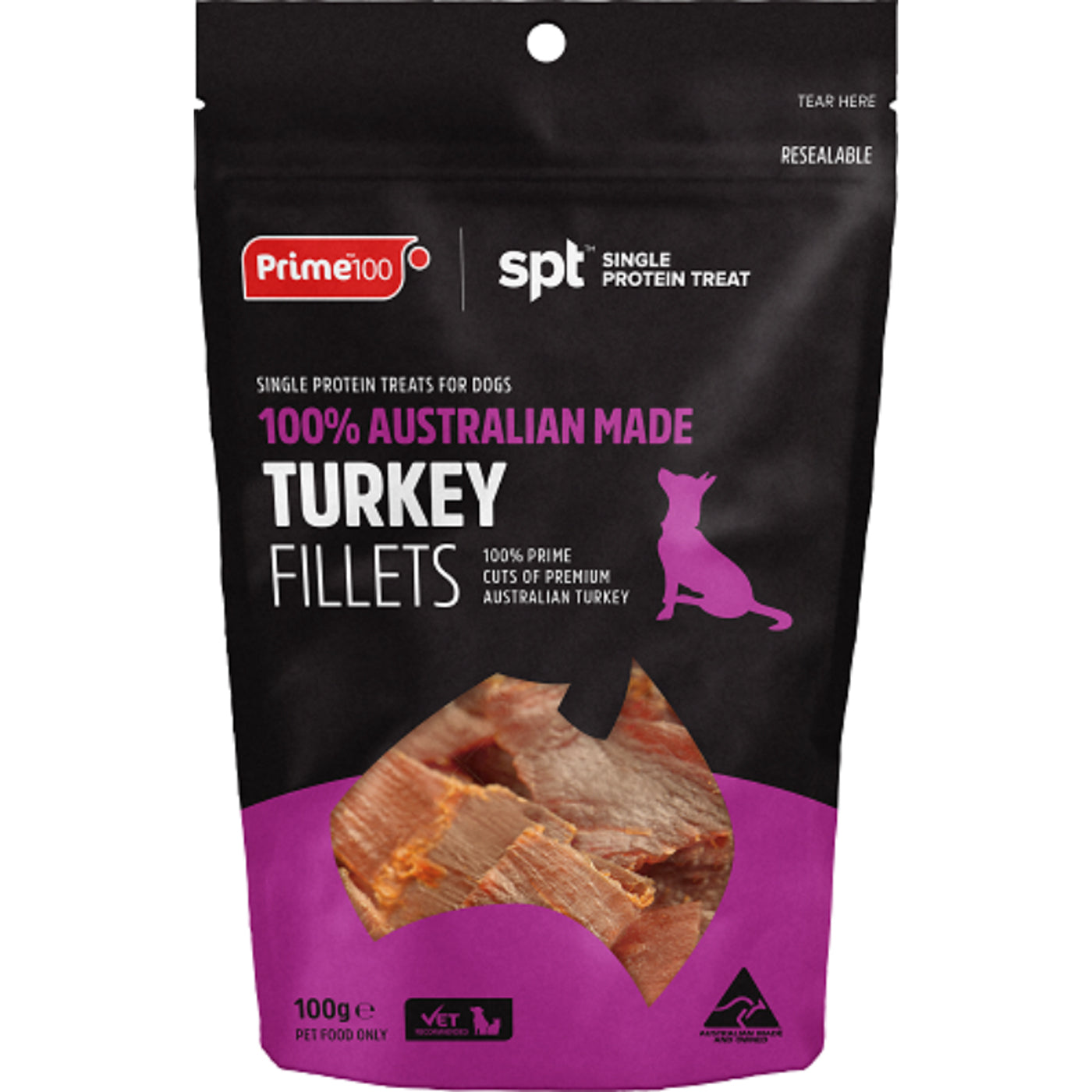 Prime100 Turkey Fillet Treats 100g
