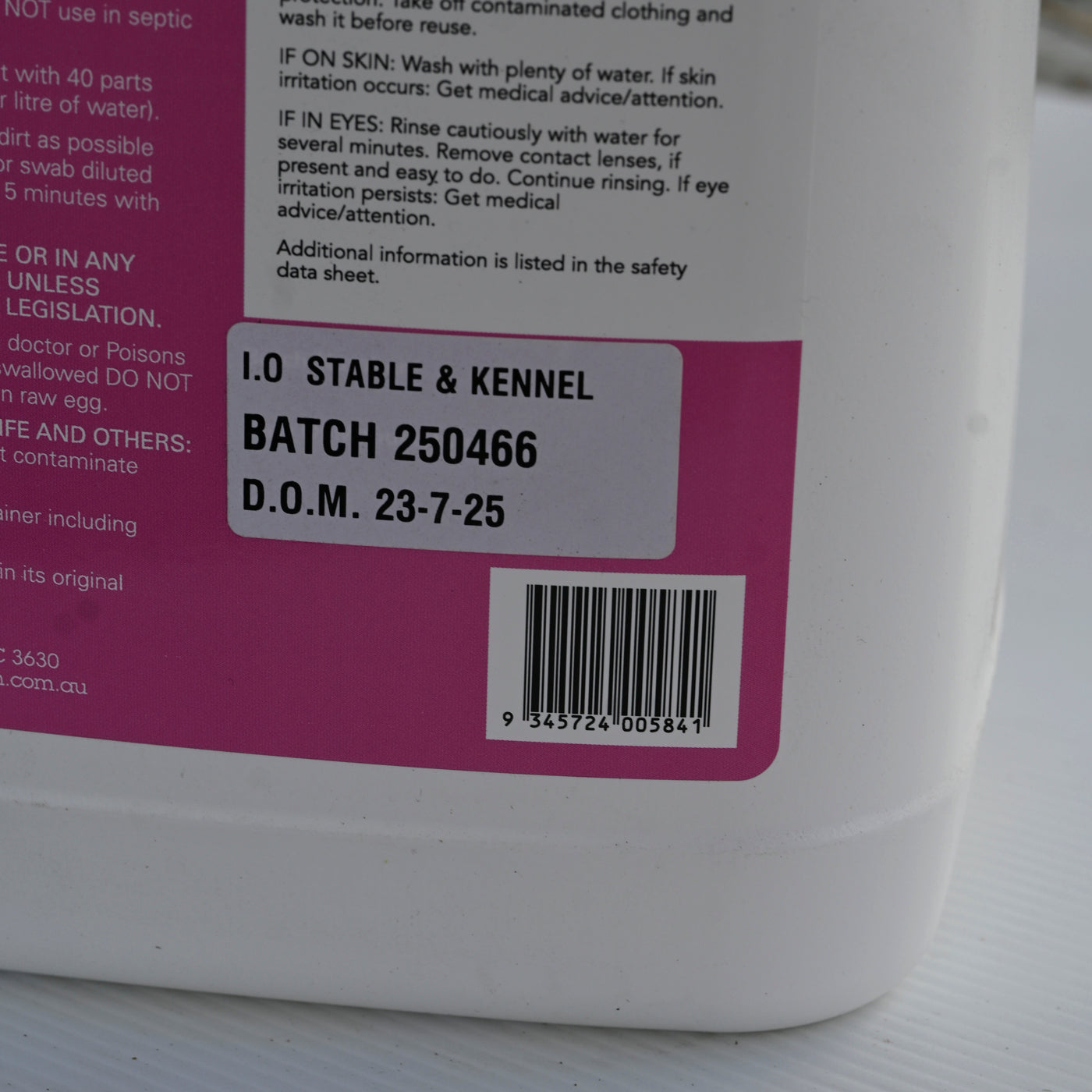 Io Stable & Kennel Disinfectant 5ltr