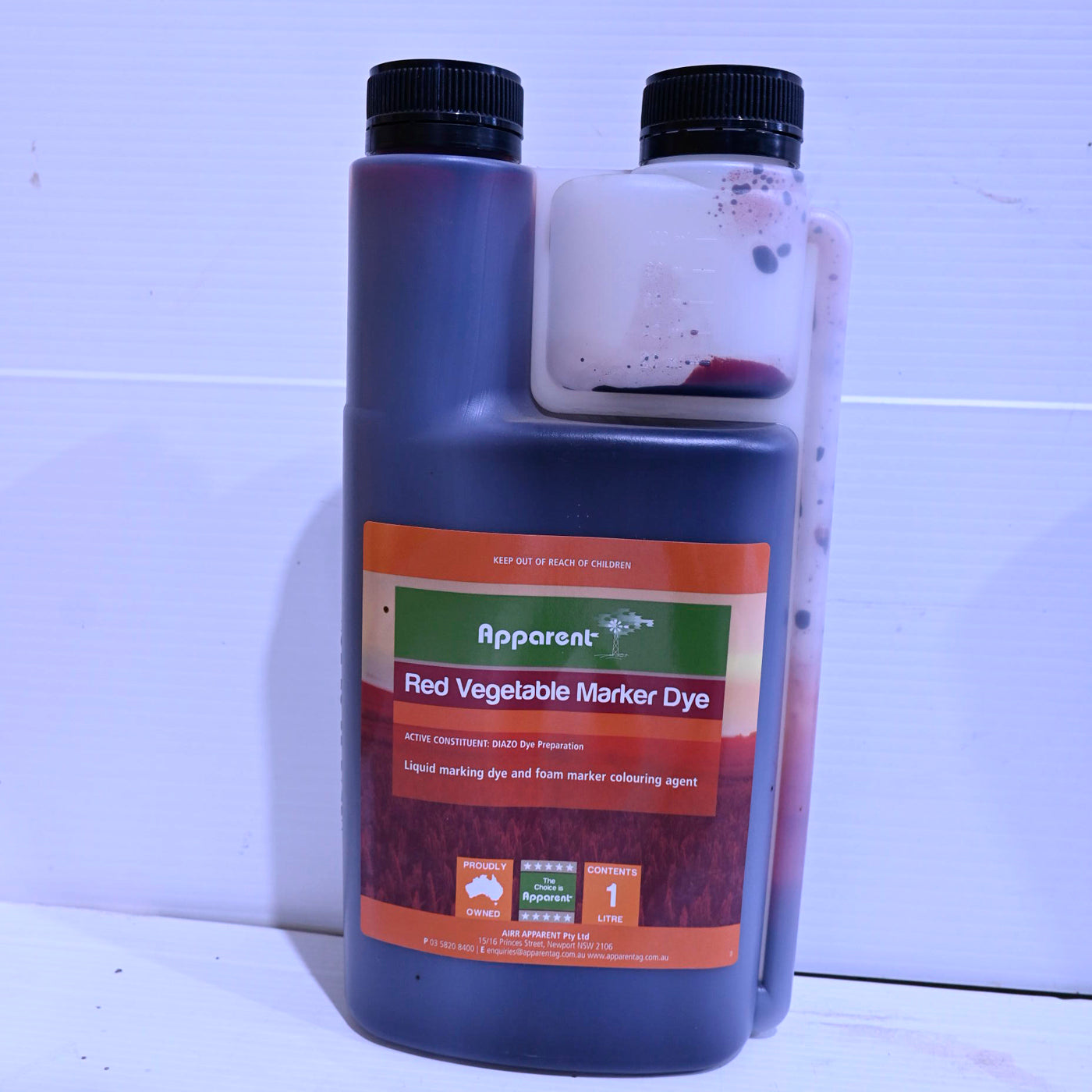 Apparent Red Vegetable Marker Dye 1ltr