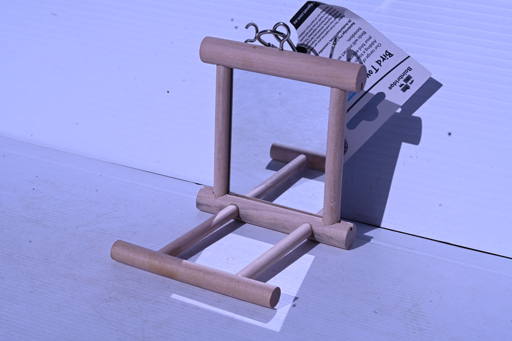 Bird Mirror With Perch - 10.5cm