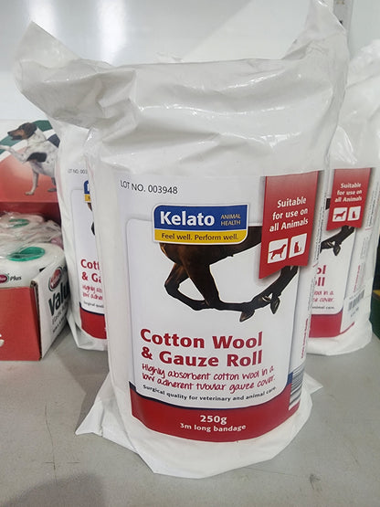 Kelato Cotton Wool & Gauze Roll 15cm X 3m 250g 