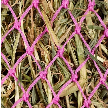 Hay Net Slow Feeder [cl:pink Sz:106cm - 2.5cm]