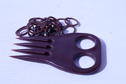Eureka - Rubber Bands & Braid Comb [cl:brown]