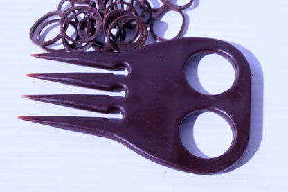 Eureka - Rubber Bands & Braid Comb [cl:brown]