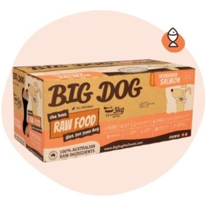 Big Dog Tas Salmon Raw Food For Dogs 3kg
