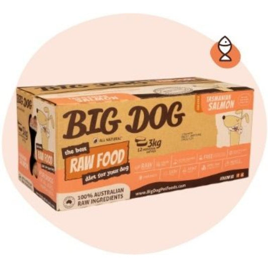 Big Dog Tas Salmon Raw Food For Dogs 3kg