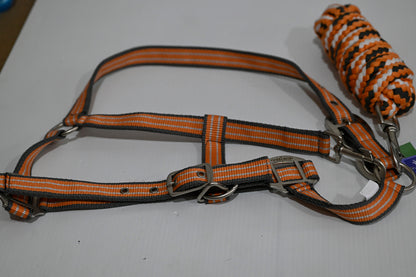 Eureka Halter & Lead Set - Cob [cl:grey, Orange & White]