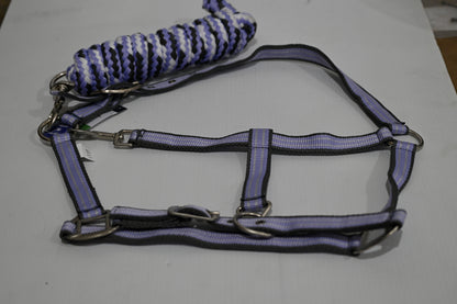 Eureka Halter & Lead Set - Cob [cl:grey, Lavender & White]