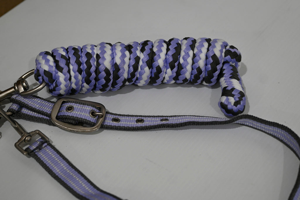 Eureka Halter & Lead Set - Cob [cl:grey, Lavender & White]