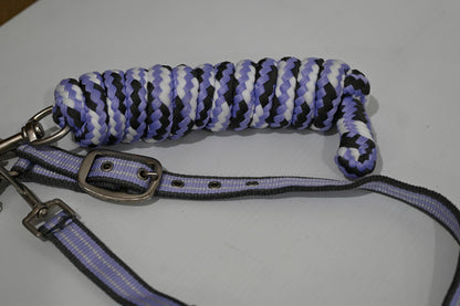 Eureka Halter & Lead Set - Cob [cl:grey, Lavender & White]