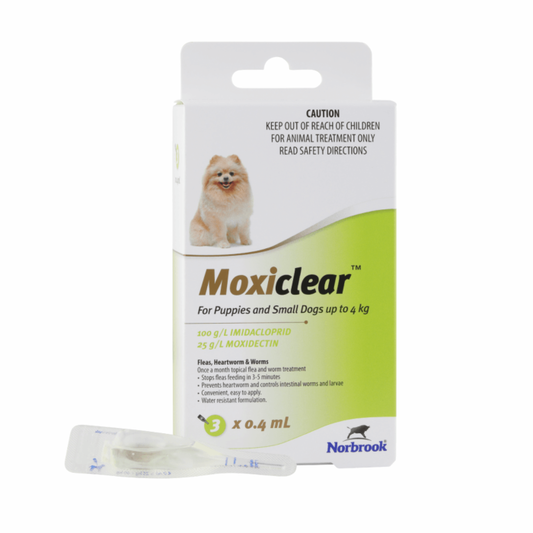 Moxiclear For Small Dogs Upto 4kg 3 Pack