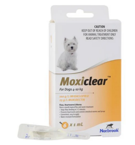 Moxiclear For Dogs 4-10 Kgs [sz:3pk]