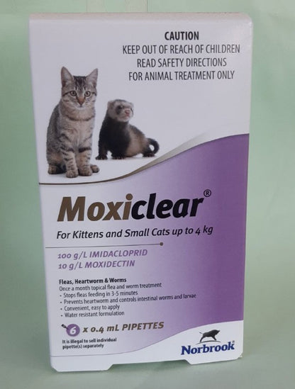 Moxiclear For Kittens And Small Cats Up To 4kg [sz:6pk]