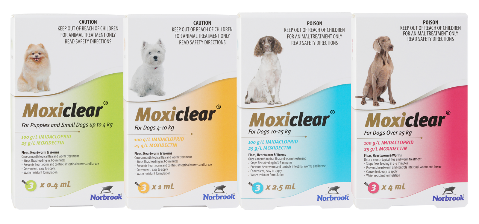 Moxiclear For Dogs 4-10 Kgs 6 Pack [sz:6pk]