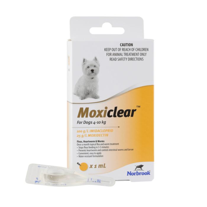 Moxiclear For Dogs 4-10 Kgs 6 Pack [sz:6pk]