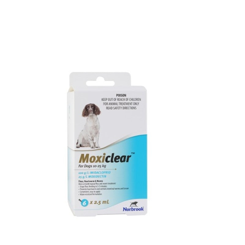 Moxiclear For Dogs 10-25kgs 6 Pack [sz:6pk]