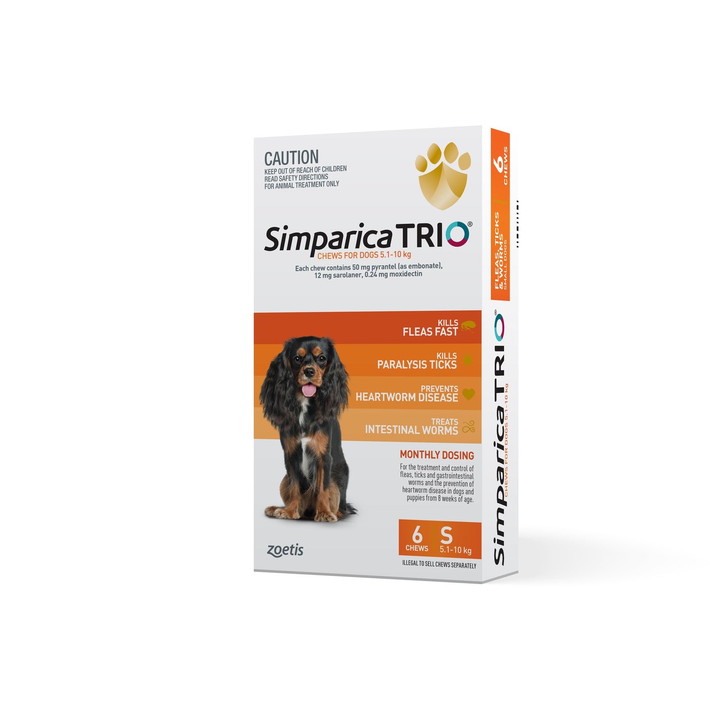 Zoetis Simparica Trio [sz:5.1-10kg Qty:6pk]