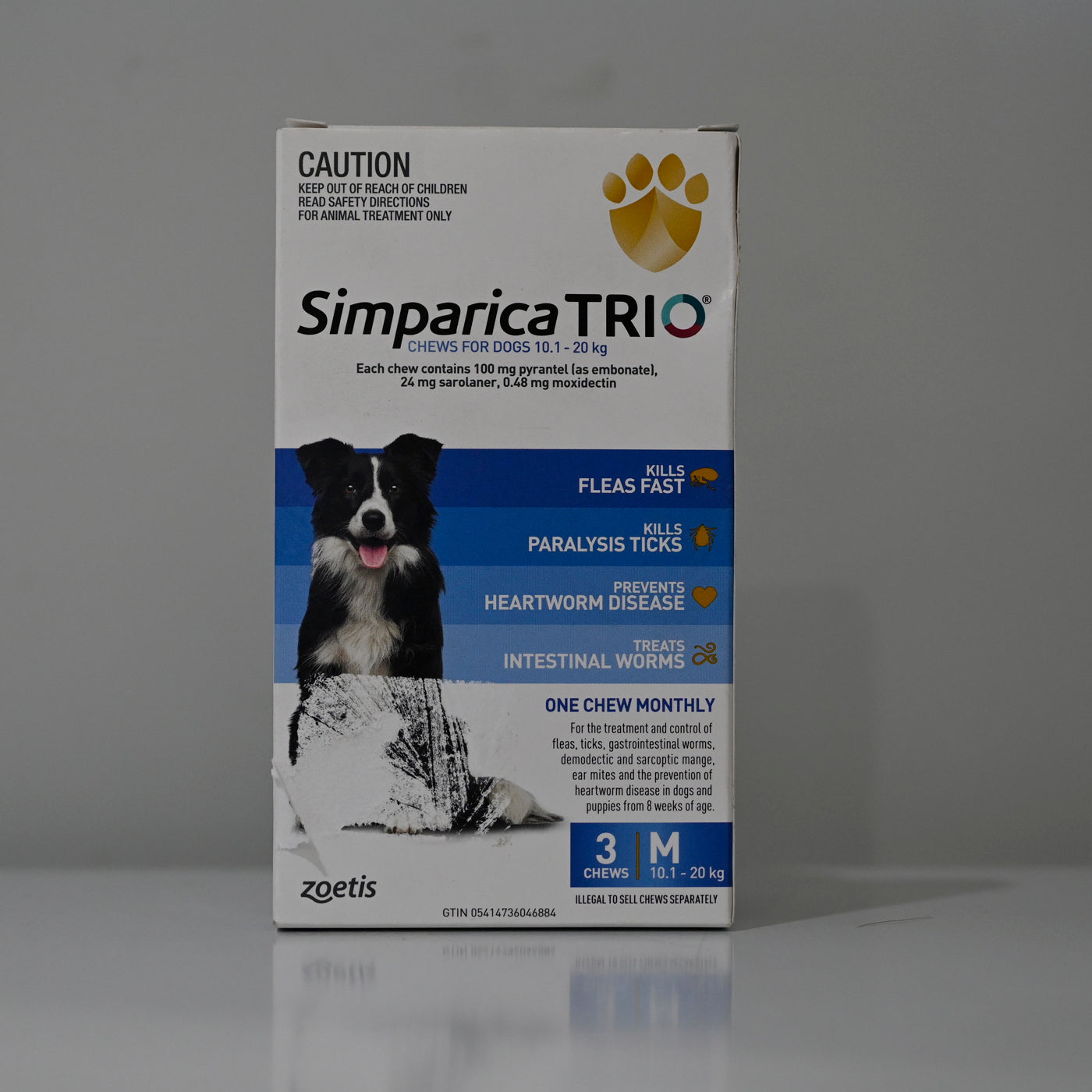 Zoetis Simparica Trio [sz:10.1-20kg Qty:3pk]