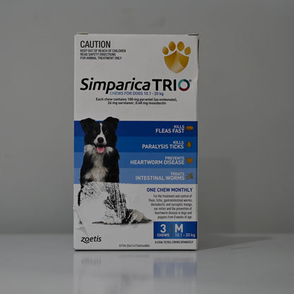 Zoetis Simparica Trio [sz:10.1-20kg Qty:3pk]