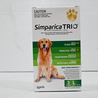 Zoetis Simparica Trio [sz:20.1-40kg Qty:3pk]