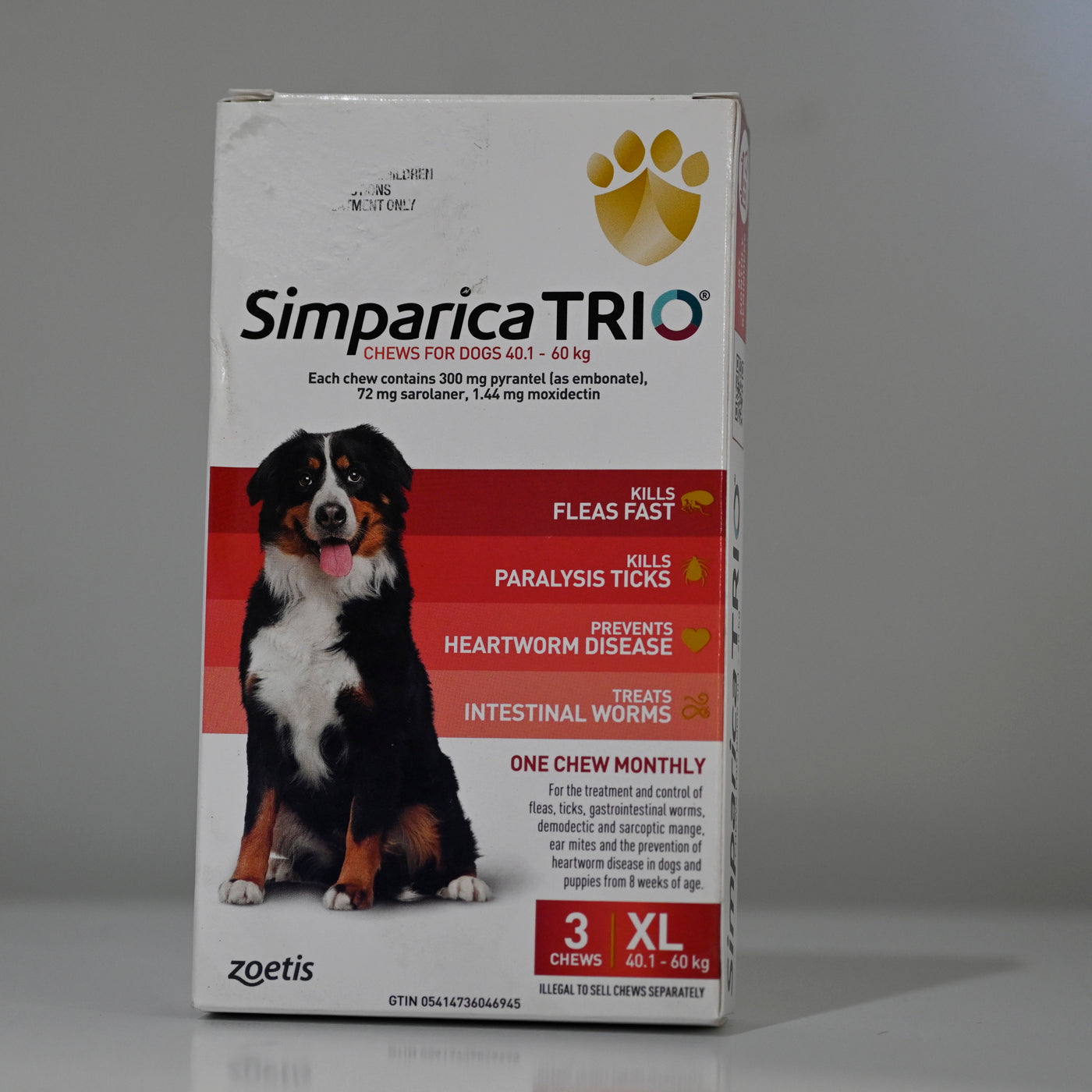 Zoetis Simparica Trio [sz:40.1 - 60kg Qty:3pk]