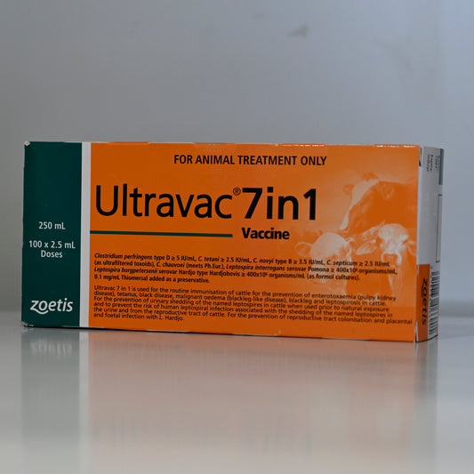 Zoetis Ultravac 7 In 1 Cattle Vaccination [sz:250ml]