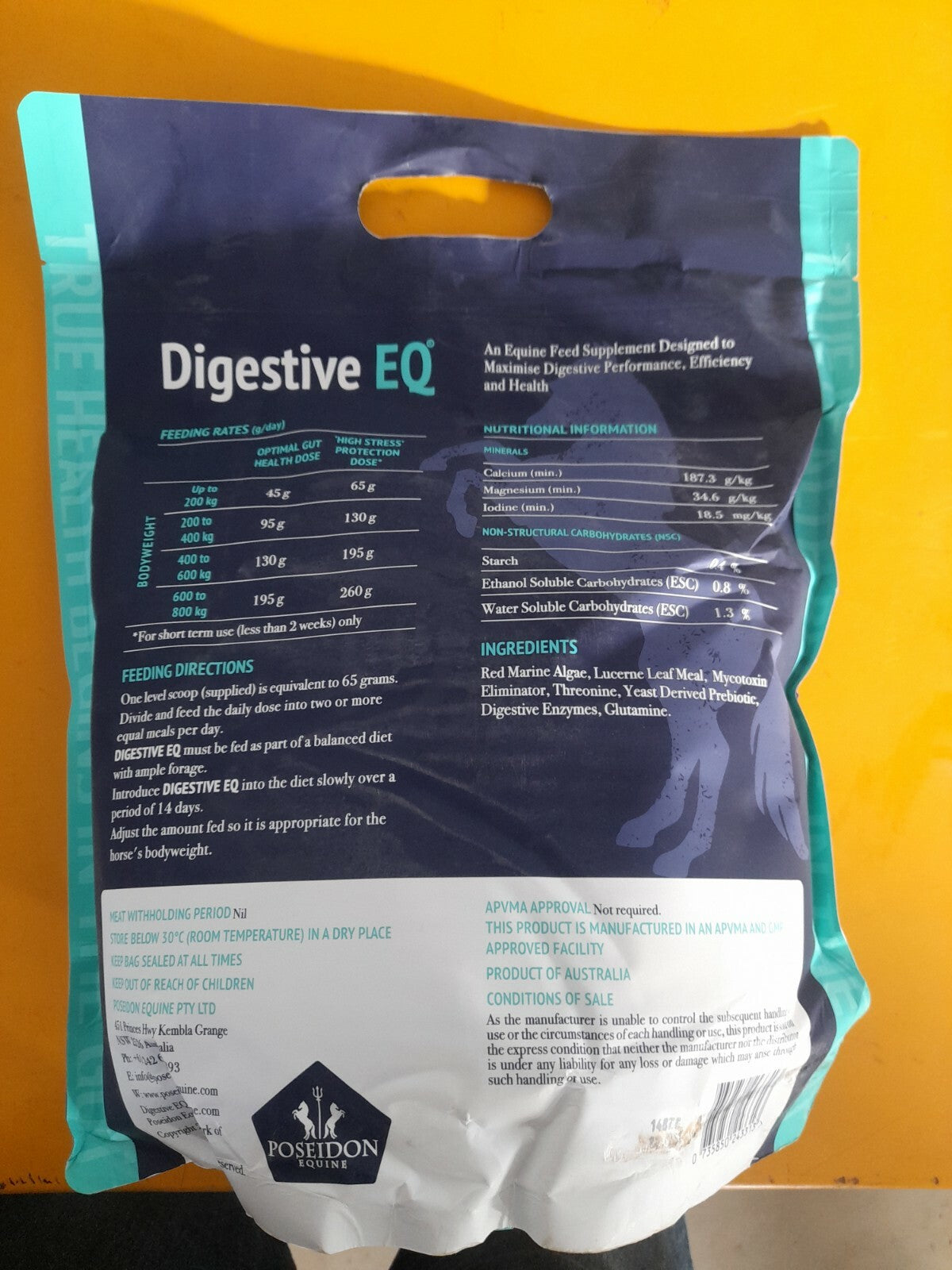 Poseidon Equine Digestive EQ Horse Gut Health Supplement 4kg