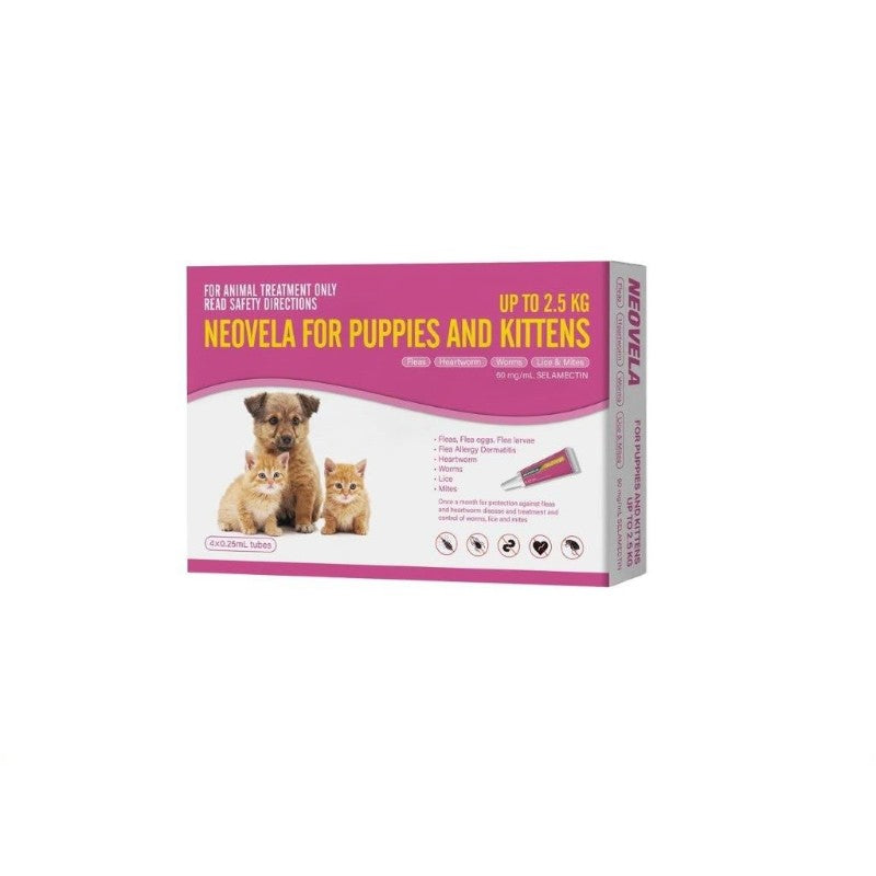 Neovela For Puppies & Kittens (up To 2.5kg) 4 Pack