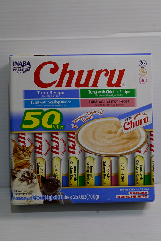 Inaba Cat Churu Puree Tuna Varieties [ps:50 Tubes]