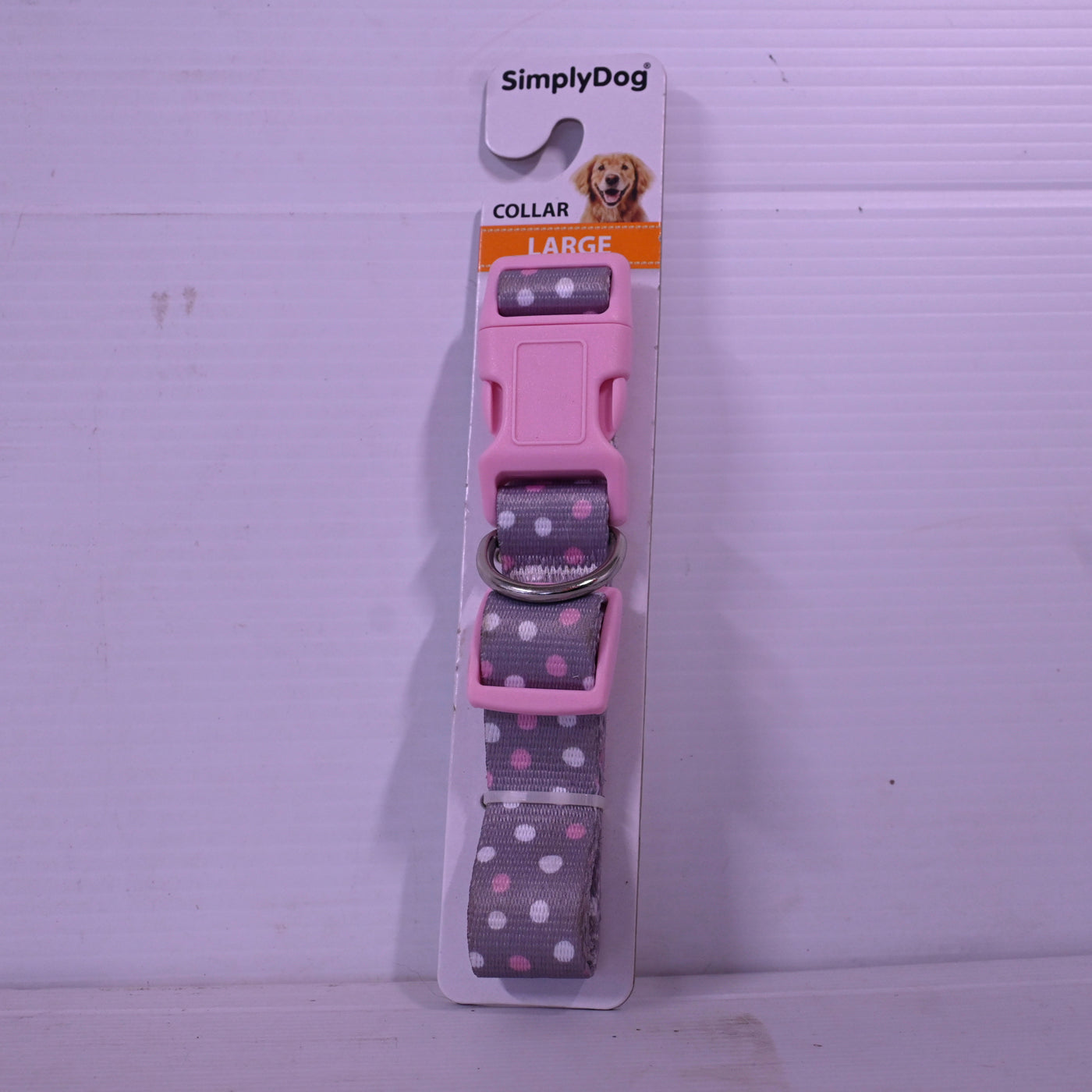 Simply Dog Collar [cl:pink And Grey Sz:large]