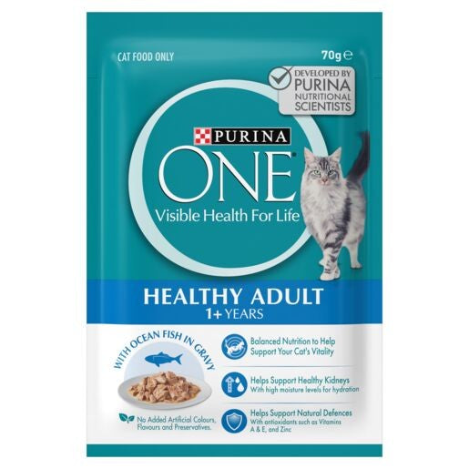 Purina One Adult With Ocean Fish In Gravy Wet Cat Food