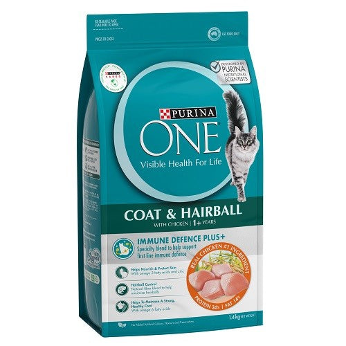 Purina One Cat Adult Dry Hairball Chicken 1.4kg