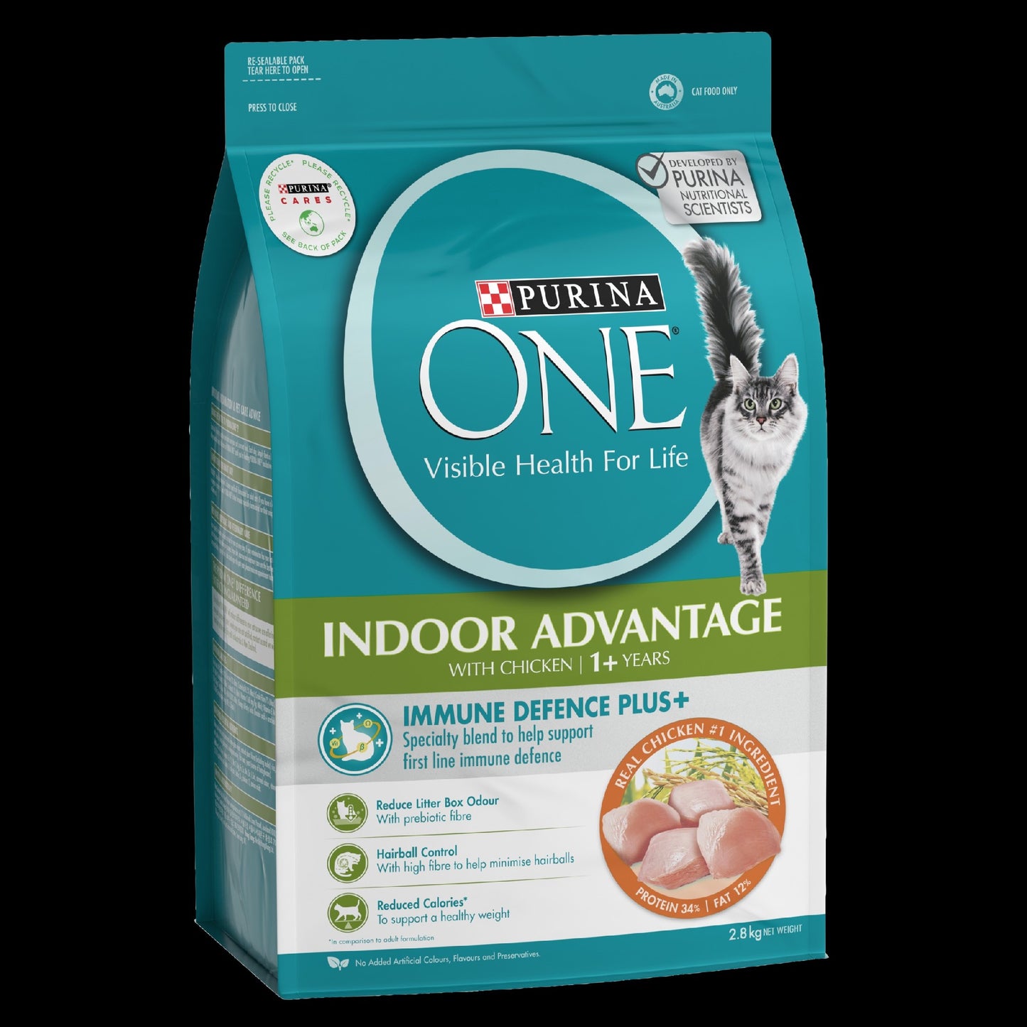 Purina One Cat Adult Dry Indoor Chicken 2.8kg