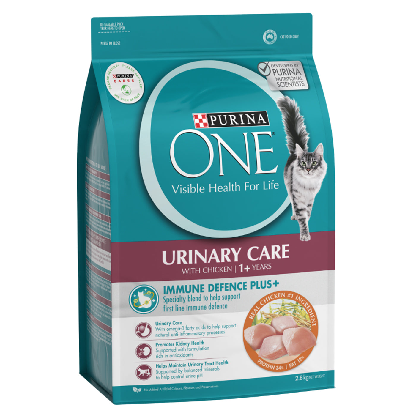 Purina One Cat Adult Dry Uninary Care Chicken [sz:2.8kg]