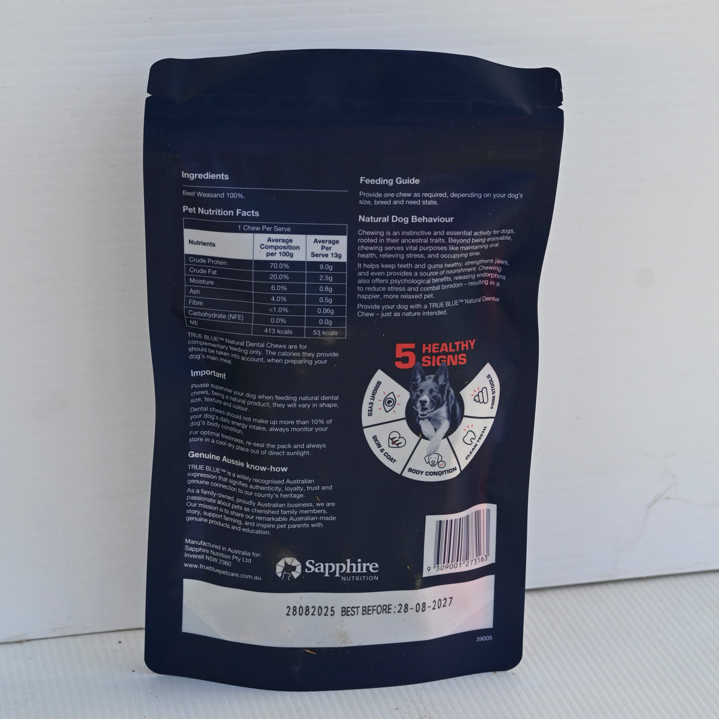 True Blue Aussie Beef Weasands 7pk [fl:beef]