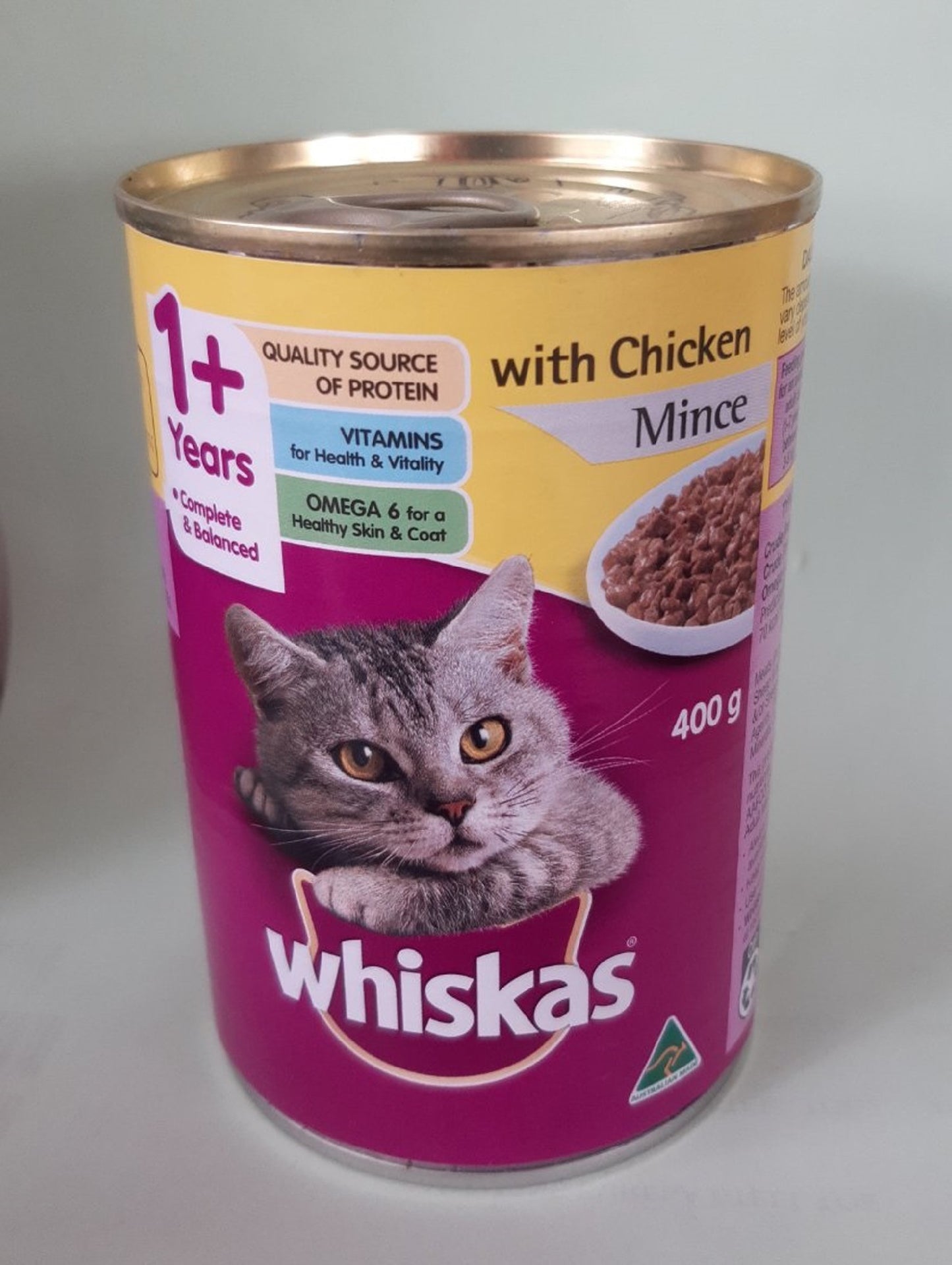 Whiskas Chicken Mince Cat Food Can Single