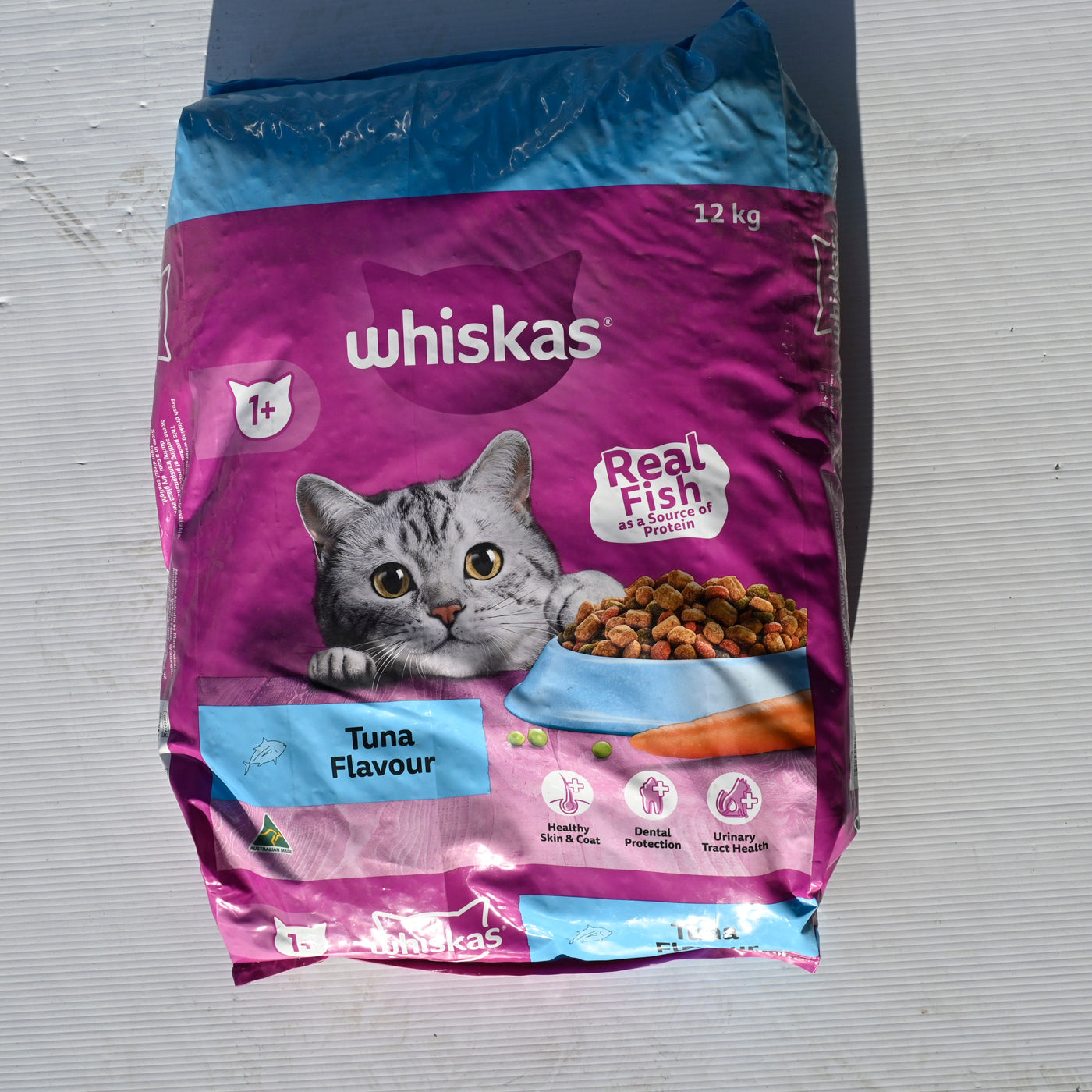 Whiskas Adult 1 Plus Year Tuna Dry Cat Food 12kg