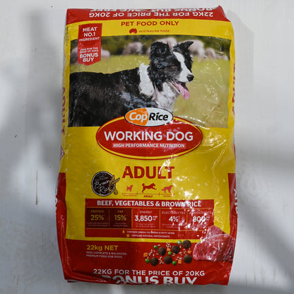 Coprice Dog Food Working Dog Beef 22kg Bonus Bag