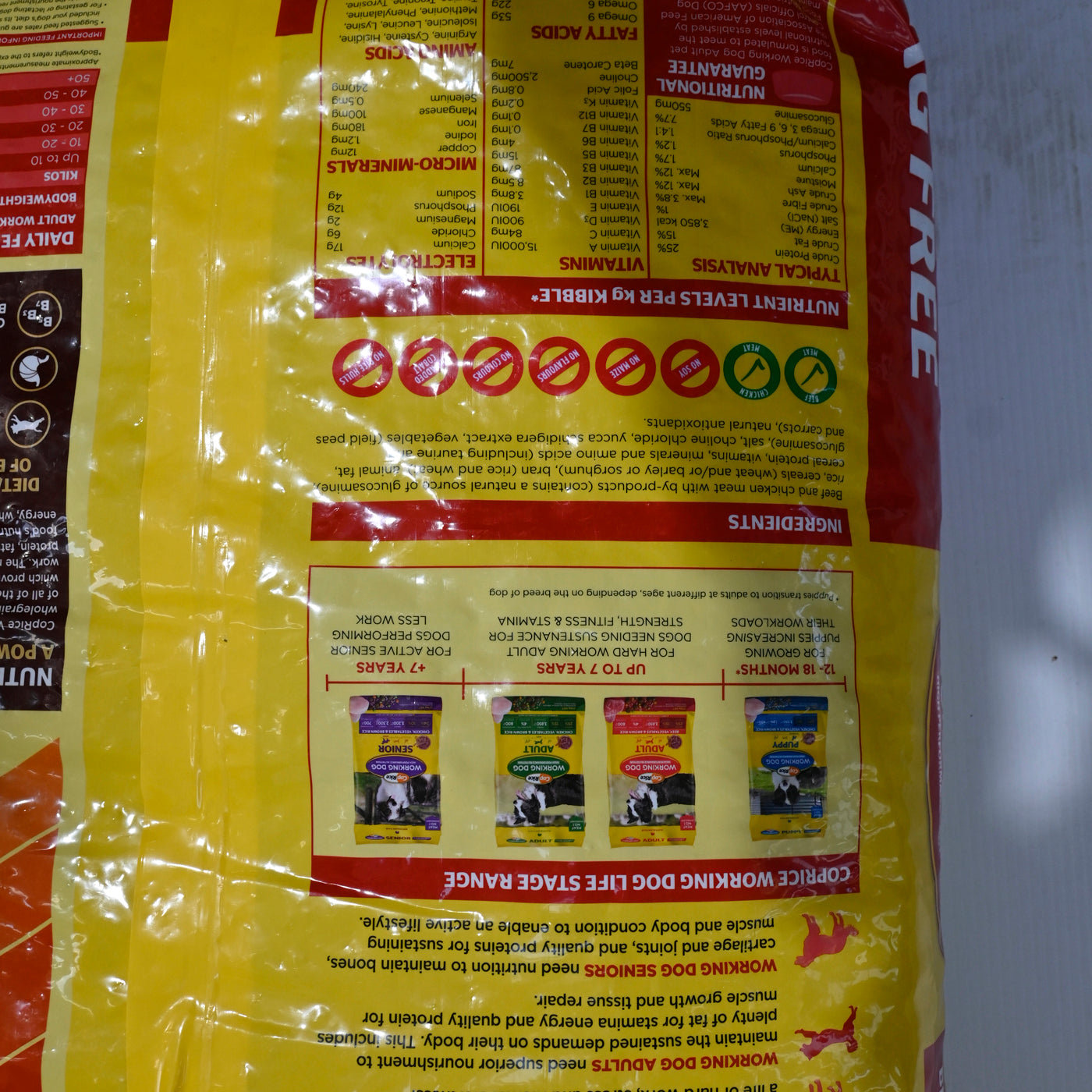 Coprice Dog Food Working Dog Beef 22kg Bonus Bag