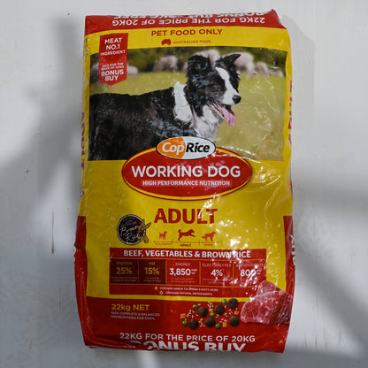 Coprice Dog Food Working Dog Beef 22kg Bonus Bag
