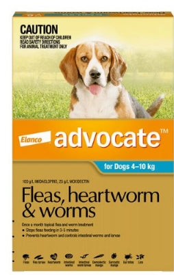 Bayer Advocate Dog 4-10kgs Medium 6s