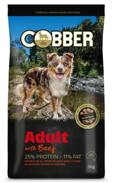 Cobber Dog Varieties Beef 3kg 