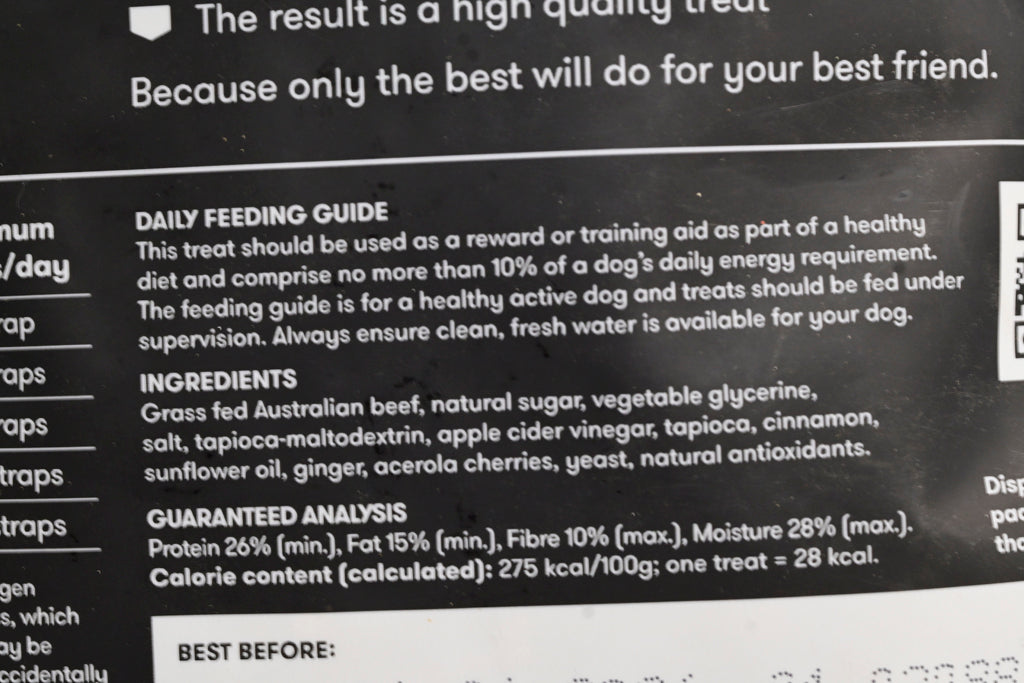 Black Hawk Dog Treats Beef Jerky Straps 100g