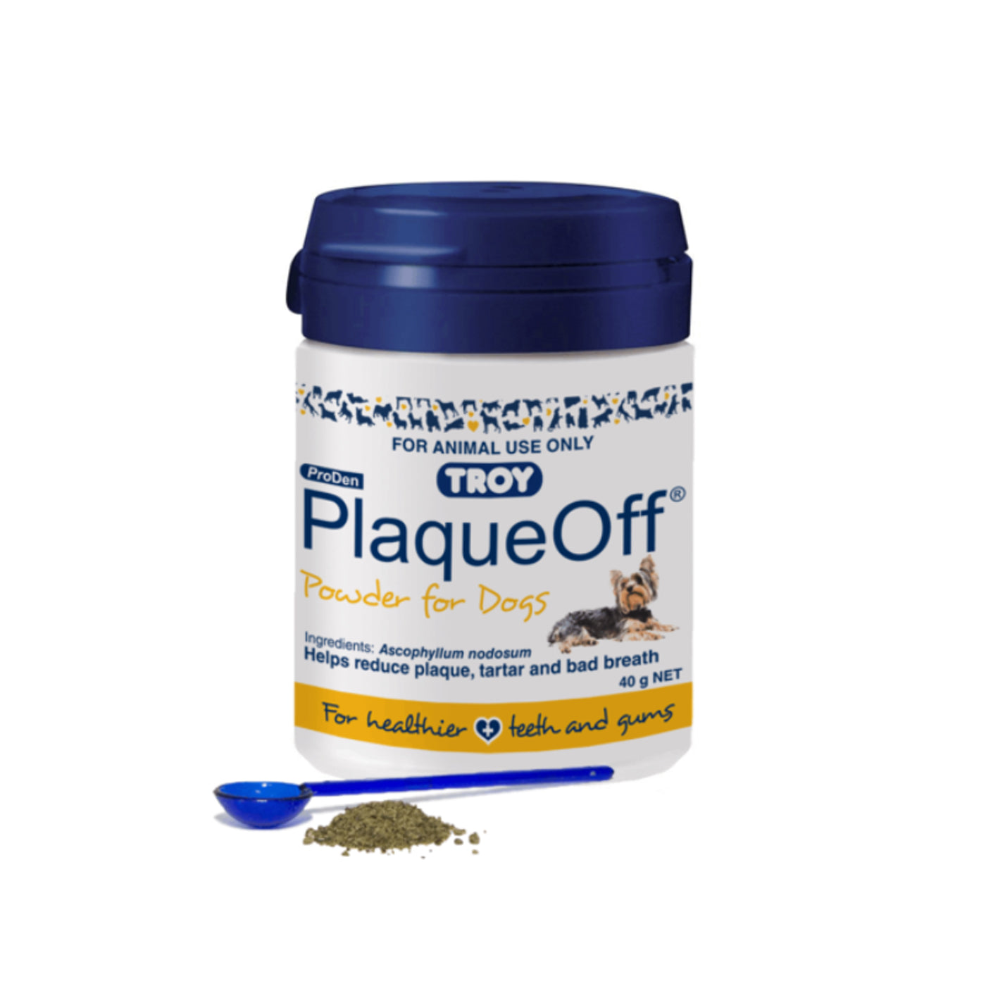 Troy-ilium Plaque Off Dental Powder For Dogs (40g) 1 Pack