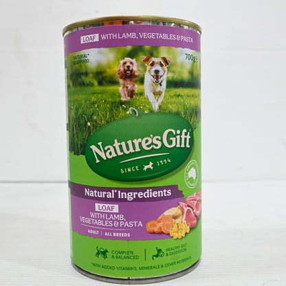 Natures Gift Tin Dog Food 12 X 700g [fl:lamb, Pasta & Veg]
